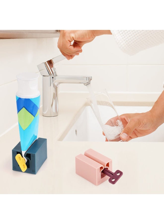 PAWSONIFY 4 PCS Toothpaste Squeezer, Rolling Tube Toothpaste Squeezer with Frosted Handles Toothpaste Holder Stand Bathroom Organizer,Saves Toothpaste and Creams - Image 4